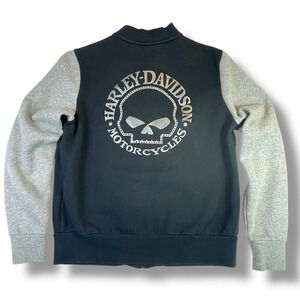 Harley Davidson Willie G Zip Up Sweatshirt Bomber Jacket Size Women's Medium